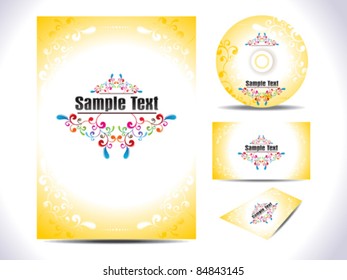 abstract colorful ornamental artistic corporate template vector illustration