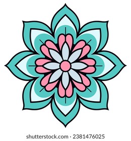 Abstract Colorful Ornamental luxury mandala pattern