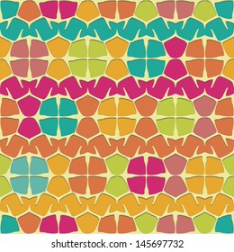 Abstract colorful ornate background. Seamless pattern. Vector.