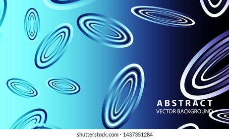 Abstract colorful oval background with gradient color - vector