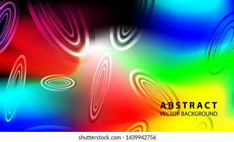 Abstract colorful oval background with gradient color - vector