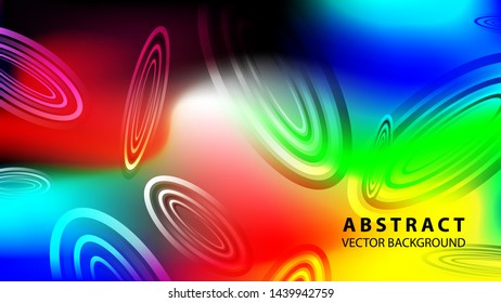 Abstract colorful oval background with gradient color - vector