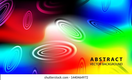 Abstract colorful oval background with gradient color - vector