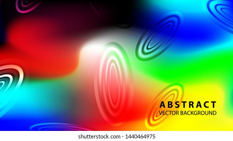 Abstract colorful oval background with gradient color - vector