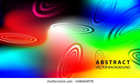 Abstract colorful oval background with gradient color - vector