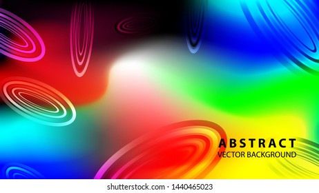 Abstract colorful oval background with gradient color - vector