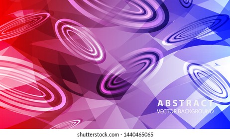 Abstract colorful oval background with gradient color - vector