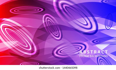 Abstract colorful oval background with gradient color - vector