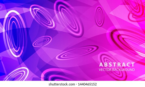 Abstract colorful oval background with gradient color - vector