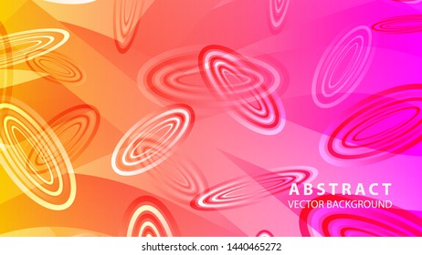 Abstract colorful oval background with gradient color - vector