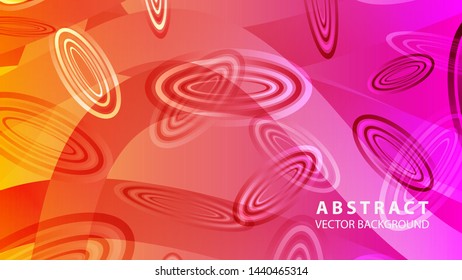 Abstract colorful oval background with gradient color - vector