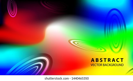 Abstract colorful oval background with gradient color - vector
