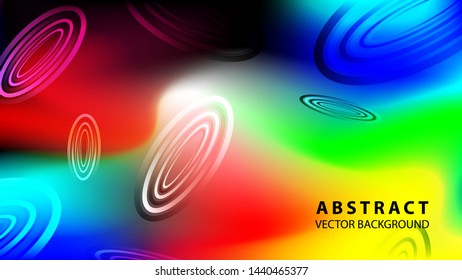 Abstract colorful oval background with gradient color - vector