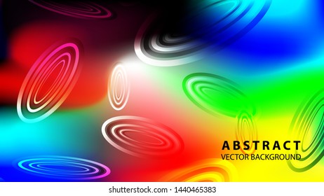 Abstract colorful oval background with gradient color - vector
