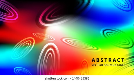 Abstract colorful oval background with gradient color - vector