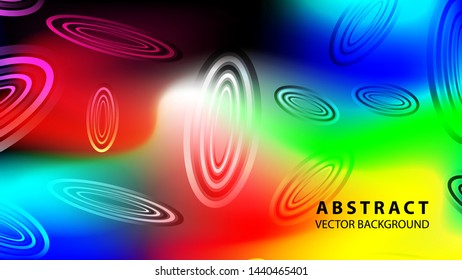 Abstract colorful oval background with gradient color - vector