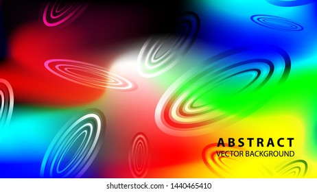 Abstract colorful oval background with gradient color - vector