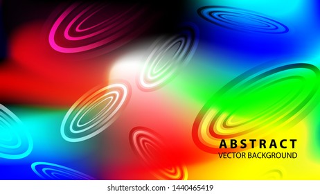 Abstract colorful oval background with gradient color - vector