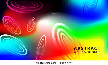 Abstract colorful oval background with gradient color - vector