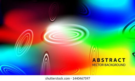 Abstract colorful oval background with gradient color - vector