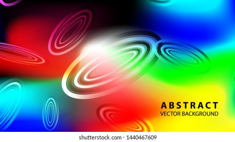 Abstract colorful oval background with gradient color - vector