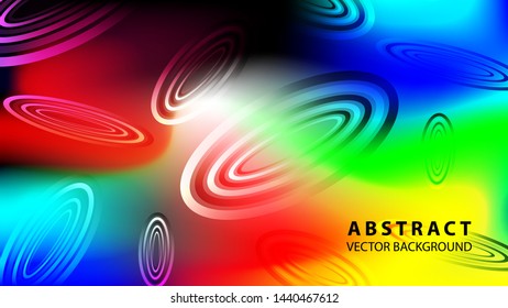 Abstract colorful oval background with gradient color - vector