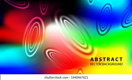 Abstract colorful oval background with gradient color - vector