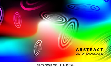 Abstract colorful oval background with gradient color - vector