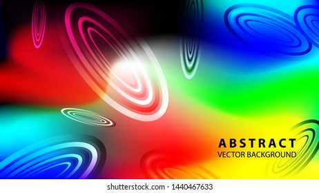 Abstract colorful oval background with gradient color - vector