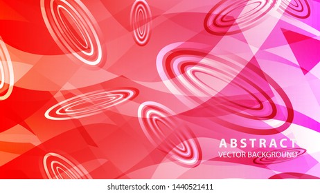 Abstract colorful oval background with gradient color - vector