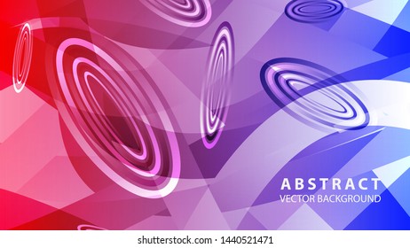 Abstract colorful oval background with gradient color - vector