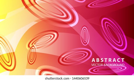 Abstract colorful oval background with gradient color - vector