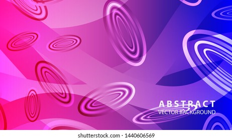 Abstract colorful oval background with gradient color - vector
