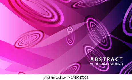 Abstract colorful oval background with gradient color - vector