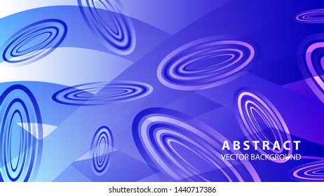 Abstract colorful oval background with gradient color - vector