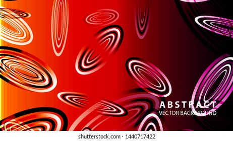 Abstract colorful oval background with gradient color - vector