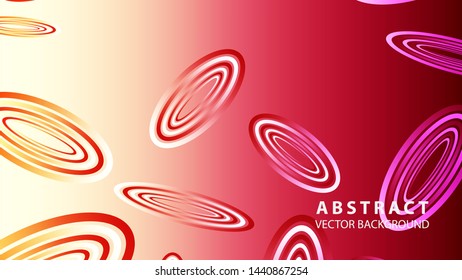 Abstract colorful oval background with gradient color - vector