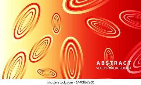 Abstract colorful oval background with gradient color - vector