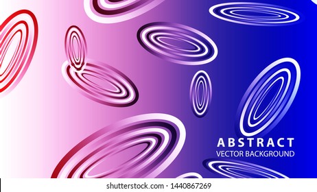 Abstract colorful oval background with gradient color - vector