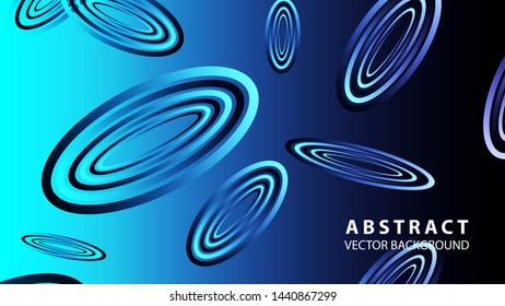 Abstract colorful oval background with gradient color - vector