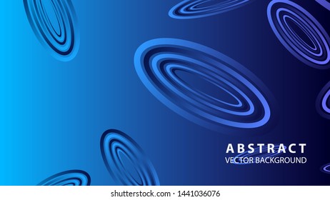 Abstract colorful oval background with gradient color - vector