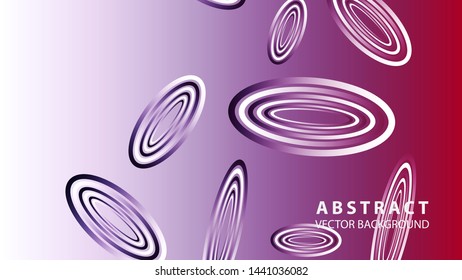 Abstract colorful oval background with gradient color - vector