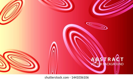 Abstract colorful oval background with gradient color - vector