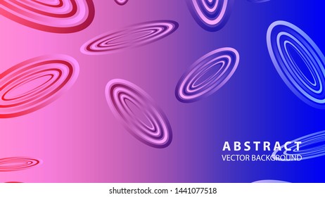 Abstract colorful oval background with gradient color - vector