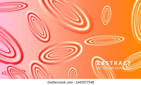 Abstract colorful oval background with gradient color - vector