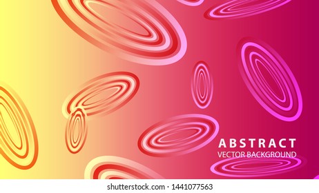 Abstract colorful oval background with gradient color - vector