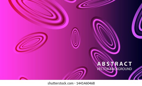 Abstract colorful oval background with gradient color - vector