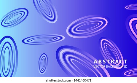Abstract colorful oval background with gradient color - vector
