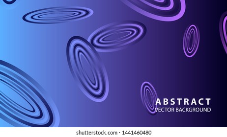Abstract colorful oval background with gradient color - vector