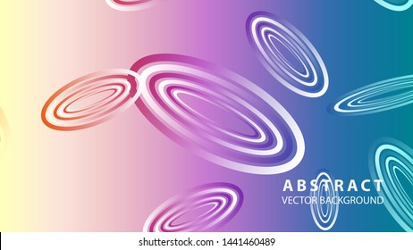 Abstract colorful oval background with gradient color - vector